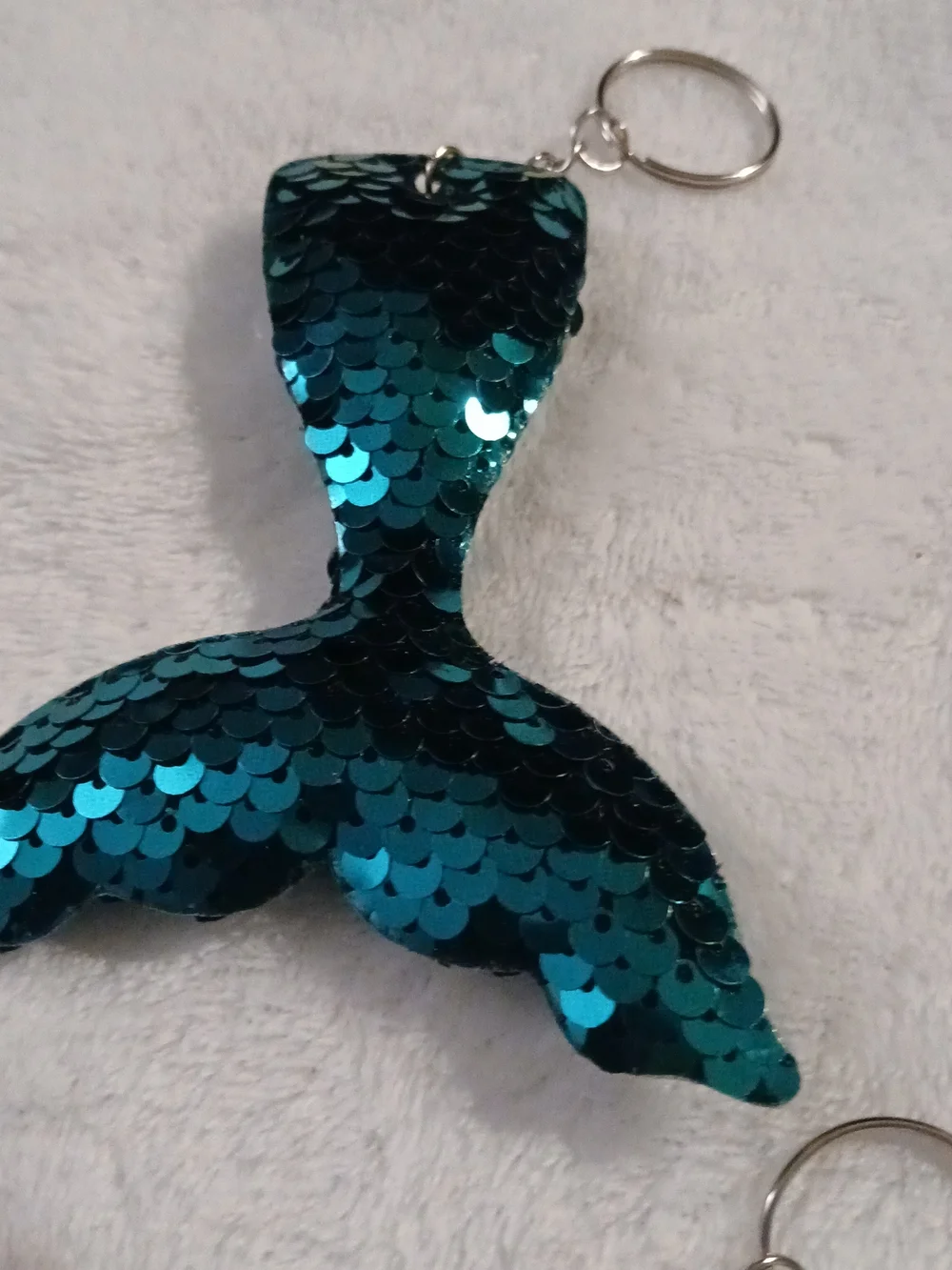 SEQUIN BAG CHARMS Mermaid Tail, Dolphin & Heart Keychain [YOU CHOOSE 1 or MORE!]